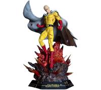 One Punch Man Figure con Luce Saitama Anime Figure Grandi Statue Pesantemente Realizzato Decorazione Scrivania Action Figurine Ornamenti 43 cm