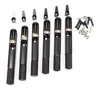 One Set 6 corde Singola Chitarra Ponte Nero Fanned Fret Senza Testa Ponte Chitarra