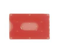 ONE SHOP di Bracalente Piero Porta tessere in plastica rigida per carte di credito e tessere magnetiche patente green pass (PN284 FIRM) (50 PZ) (ROSSO)