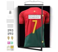 ONE SHOP di Bracalente Piero Teca Quadro Vetrinetta Bacheca Cimeli Sportivi Cornice maglie sportive autografate maglie artisti musciali Quadro in LEGNO chiave di chiusura 60x80 cm