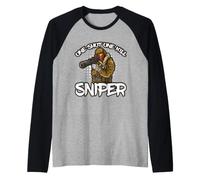 One Shot One Uccide Sniper Sniper Maglia con Maniche Raglan