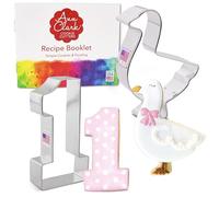 One Silly Goose - Set di 2 formine per biscotti, prodotte negli Stati Uniti da Ann Clark, Goose, numero uno/#1