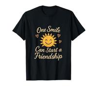 One Smile Can Start a Friendship Sun Art novità Maglietta