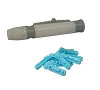 One+Step Glucometro + lancette pungidito per diabetici, 28G, compatibili con PiC Indolor, Microlet, Freestyle, Abbott, One Touch, SD, ecc.
