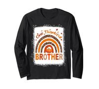 One Thankful Brother Rainbow Matching Family Thanksgiving Maglia a Manica