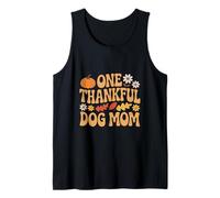 One Thankful Dog Mom Ringraziamento Canotta