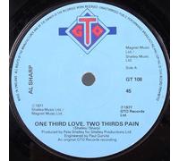 ONE THIRD LOVE TWO THIRDS PAIN 7" (VINYL 45) UK GTO 1977