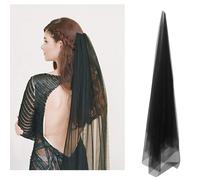 One Tier Drop Veil Black Veil Photography Velo Accessori per Decorazione per