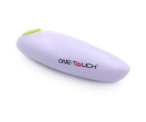 ONE TOUCH KC08 - Apriscatole elettrico a mani libere, senza sforzi inutili, con una semplice pressione per aprire le scatole in modo sicuro, bianco