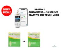 ONE TOUCH VERIO GLUCOMETRO KIT monitoraggio glicemia + 50 STRISCE REATTIVE PROMO