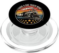 One Track Mind divertente treno amante vintage ferrovia design PopSockets PopGrip per MagSafe