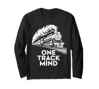 One Track Mind Train Locomotiva Ferrovia Focus Donne Uomini Maglia a Manica