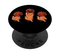 one two three Cute Kittens Pumpkin Halloween Spooky vintage PopSockets PopGrip Adesivo