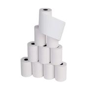 One Ufficio - 50 Rotoli Termici 57x35 mm con Foro 12 - Carta 48g in Blister da 5 Pz - 28 Metri Reali - Compatibili Registratori Telematici - BPA Free - Stampa Nitida e Duratura