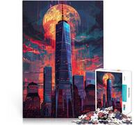 One World Trade Center NY Puzzle da 1000 pezzi per adulti Aiuta il cervello ad allenare i giocattoli che creano dipendenza per coltivare la pazienza Adatto alle coppie 38x26cm