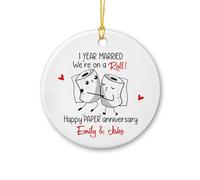 One Year Married We'Re On A Roll Decorazioni Natalizie Da Appendere Con Corda Addobbi Albero Di Natale Simpatico Decorazione Natalizia Per Casa Finestra Soggiorno