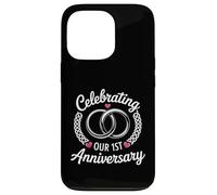 One Year Of Marriage Milestone Celebrating Our 1st Wedding Custodia per iPhone 13 Pro