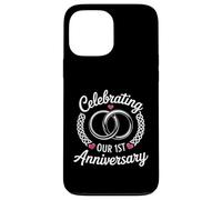 One Year Of Marriage Milestone Celebrating Our 1st Wedding Custodia per iPhone 13 Pro Max