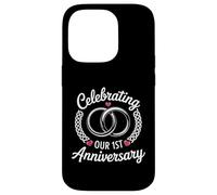 One Year Of Marriage Milestone Celebrating Our 1st Wedding Custodia per iPhone 14 Pro