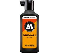 ONE4ALL Inchiostro Di Ricarica per Pennarello Indelebile, Nero (180 Signal Black