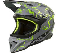ONeal 1SRS Splash S26, casco da motocross S female Opaco Grigio Chiaro/Giallo Fluo
