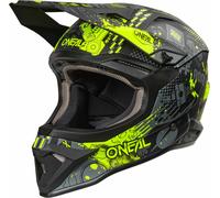 Oneal 1SRS VIBRANT Casco da motocross giovanile, nero-giallo, taglia 48