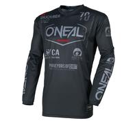 O'Neal 2026 Element Brand Jersey Motocross MX Nera Grigia Off-Road