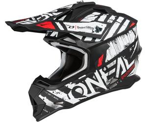 Oneal 2Series Glitch Casco Motocross, Bianco/nero, Taglia L (59/60)