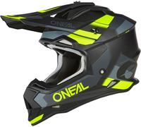 ONeal 2SRS Spyde S23, casco a croce L male Opaco Nero/Grigio/Giallo Fluo