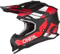 Oneal 2Series Spyde V23 Casco Motocross, nero/rosso/bianco, Taglia M (57/58)