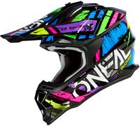 ONeal 2SRS Glitch S23, casco a croce S male Nero/Blu/Verde/Lilla/Fucsia