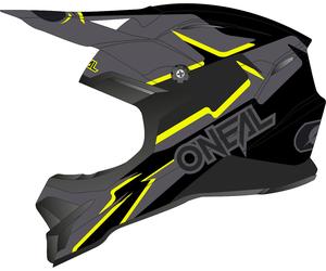 Oneal 3Series Voltage Casco motocross, nero-giallo, taglia 2XL per maschi