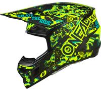 ONeal 3SRS Assault, casco a croce M male Opaco Nero/Giallo Fluo