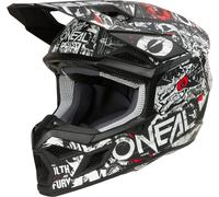 Oneal 3SRS Attack Casco da motocross, nero-bianco, taglia S per maschi