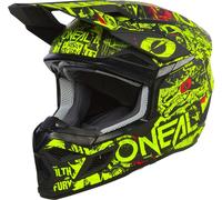 Oneal 3SRS Attack Casco da motocross per bambini, nero-giallo, taglia M
