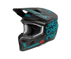 O'NEAL 3SRS Casco Static Nero/Verde reale L