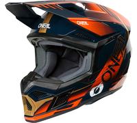 ONeal 3SRS Haze S26, casco da motocross M female Blu/Arancione/Oro