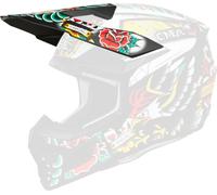 O'Neal Casco 3SRS Inked per bambini Opaco con visiera Nero/Bianco/Rosso/Verde/Giallo