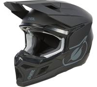 Oneal 3SRS Solid Casco Motocross, nero opaco, Taglia S (55/56)