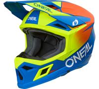 ONeal 3SRS Solid S26, casco da motocross per bambini L male Opaco Blu/Giallo Fluo/Arancione