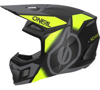 Oneal 3SRS Vision Casco Motocross, nero/giallo neon, Taglia M (57/58)