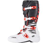 Oneal 3SRS Zebra Stivali da motocross, nero/bianco/rosso, Taglia 49
