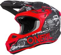 ONeal 5SRS HR V.22, croce casco XL male Opaco Nero/Rosso/Bianco/Grigio