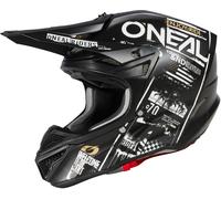 Oneal 5Series Polyacrylite Attack Casco Motocross, nero opaco/bianco, Taglia XXL (63/64)