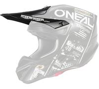 Oneal 5Series Polyacrylite Attack Casco Peak, Bianco/nero, Taglia unica
