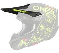 Oneal 5Series Polyacrylite Attack Casco Peak, nero/giallo, Taglia unica