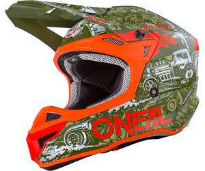 Oneal 5Series Polyacrylite HR Casco motocross, verde, taglia S per maschi