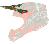 Oneal 5Series Polyacrylite HR Picco del casco, Verde, Taglia unica