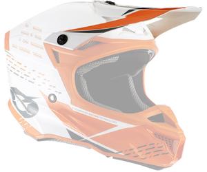 Oneal 5Series Polyacrylite Trace Picco del casco, bianco/arancione, Taglia unica