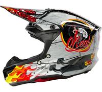 ONeal 5SRS HR, casco da motocross XL female Grigio Chiaro/Nero/Rosso/Giallo